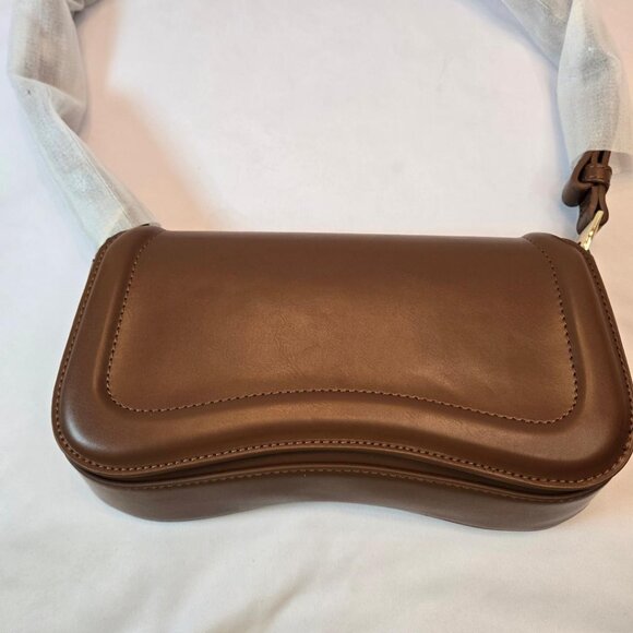Women Shoulder Purse Vintage/Trendy Bag- Small Tote Handbag - Brown - Picture 4 of 11